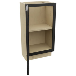 Fabuwood Galaxy Pitch Black B18FD-12D Base Full Door Cabinet, Open View