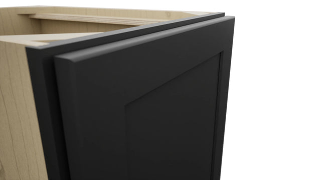 Fabuwood Galaxy Pitch Black B18FD Base Full Door Cabinet, Detail View