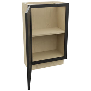 Fabuwood Galaxy Pitch Black B21FD-12D Base Full Door Cabinet, Open View