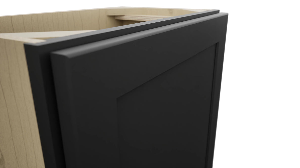 Fabuwood Galaxy Pitch Black B21FD-12D Base Full Door Cabinet, Detail View