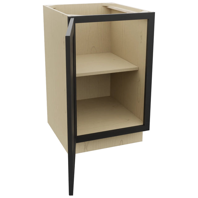 Fabuwood Galaxy Pitch Black B21FD Base Full Door Cabinet, Open View