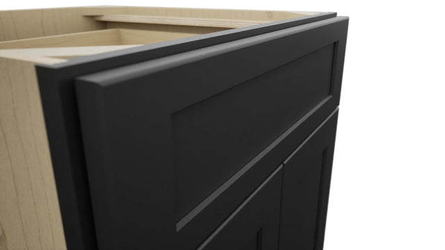 Fabuwood Galaxy Pitch Black B24 Base Standard Cabinet, Detail View