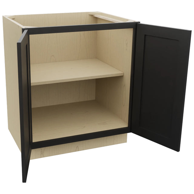 Fabuwood Galaxy Pitch Black B30FD Base Full Door Cabinet, Open View