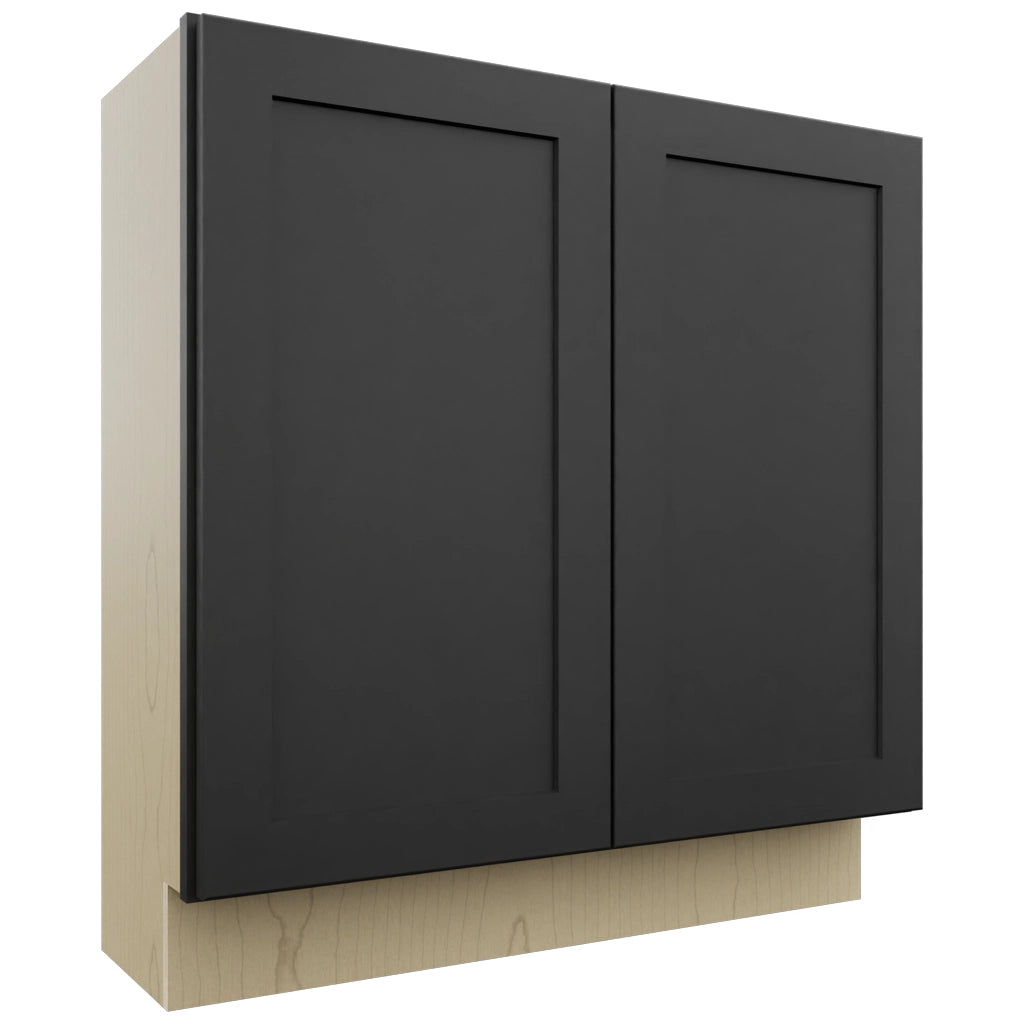 Fabuwood Galaxy Pitch Black B33FD-12D Base Full Door Cabinet, Front View