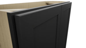 Fabuwood Galaxy Pitch Black B33FD-12D Base Full Door Cabinet, Detail View