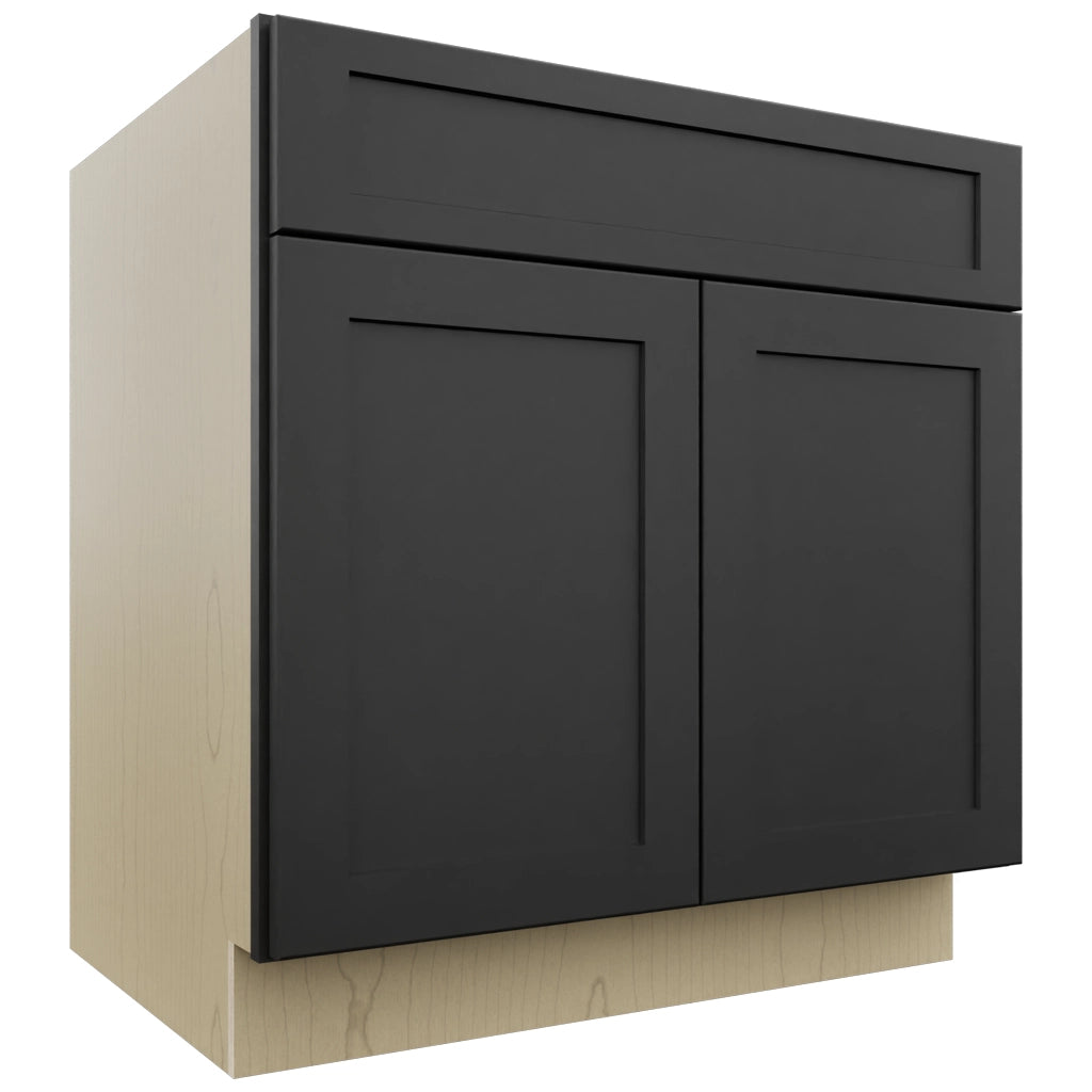 Fabuwood Galaxy Pitch Black B33SDF Base Standard Cabinet, Front View