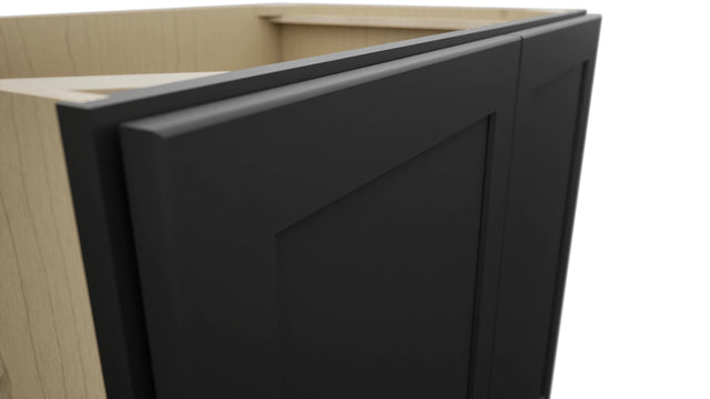 Fabuwood Galaxy Pitch Black B36FD Base Full Door Cabinet, Detail View