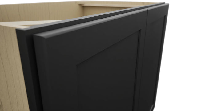 Fabuwood Galaxy Pitch Black B39FD Base Full Door Cabinet, Detail View