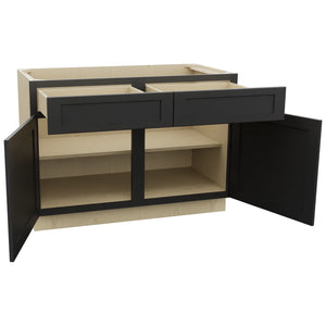 Fabuwood Galaxy Pitch Black B48 Base Standard Cabinet, Open View
