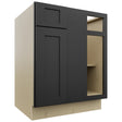 Fabuwood Galaxy Pitch Black BLB36/39 Base Corner Blind Cabinet, Front View