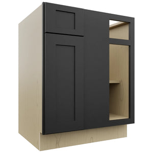 Fabuwood Galaxy Pitch Black BLB36/39 Base Corner Blind Cabinet, Front View