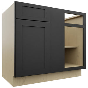 Fabuwood Galaxy Pitch Black BLB42/45 Base Corner Blind Cabinet, Front View