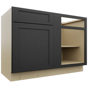 Fabuwood Galaxy Pitch Black BLB48/51 Base Corner Blind Cabinet, Front View