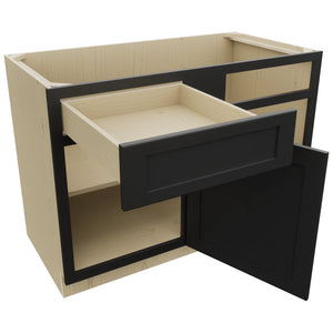 Fabuwood Galaxy Pitch Black BLB48/51 Base Corner Blind Cabinet, Open View