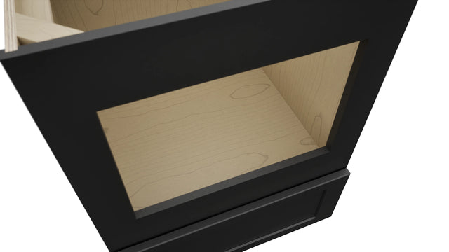 Fabuwood Galaxy Pitch Black BMC24 Base Microwave Cabinet, Detail View