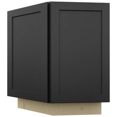 Fabuwood Galaxy Pitch Black BRA24 Base Return Angle Cabinet, Front View