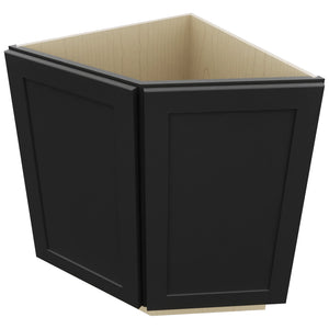 Fabuwood Galaxy Pitch Black BRA24 Base Return Angle Cabinet, Top View