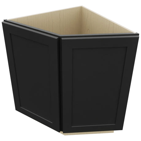Fabuwood Galaxy Pitch Black BRA24 Base Return Angle Cabinet, Top View