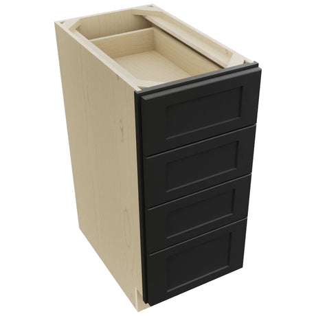 Fabuwood Galaxy Pitch Black DB15-4 Base 4 Drawers Cabinet, Top View
