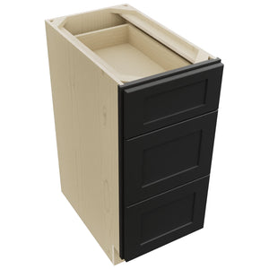 Fabuwood Galaxy Pitch Black DB15 Base 3 Drawers Cabinet, Top View