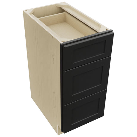 Fabuwood Galaxy Pitch Black DB15 Base 3 Drawers Cabinet, Top View