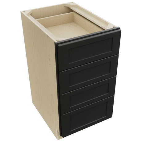 Fabuwood Galaxy Pitch Black DB18-4 Base 4 Drawers Cabinet, Top View