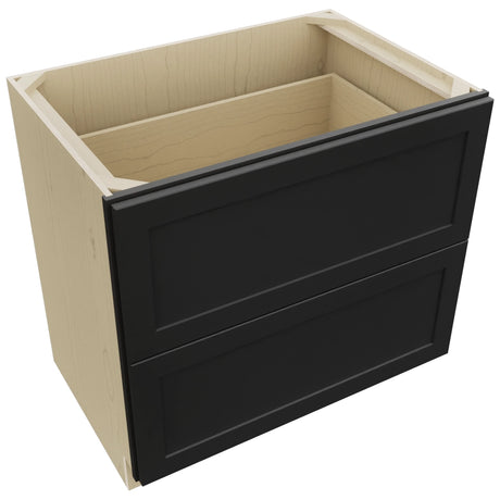Fabuwood Galaxy Pitch Black DB36-2 Base 2 Drawers Cabinet, Top View