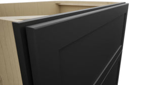 Fabuwood Galaxy Pitch Black DB36-2 Base 2 Drawers Cabinet, Detail View