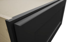 Fabuwood Galaxy Pitch Black DBS24 Base Bench Seat Cabinet, Detail View