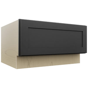 Fabuwood Galaxy Pitch Black DBS30 Base Bench Seat Cabinet, Front View