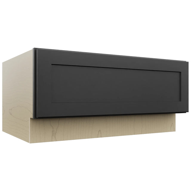 Fabuwood Galaxy Pitch Black DBS36 Base Bench Seat Cabinet, Front View