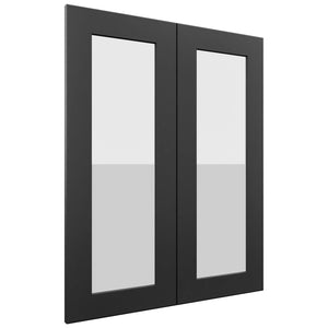 Fabuwood Galaxy Pitch Black DS GDW2430 Wall Glass Door, Front View