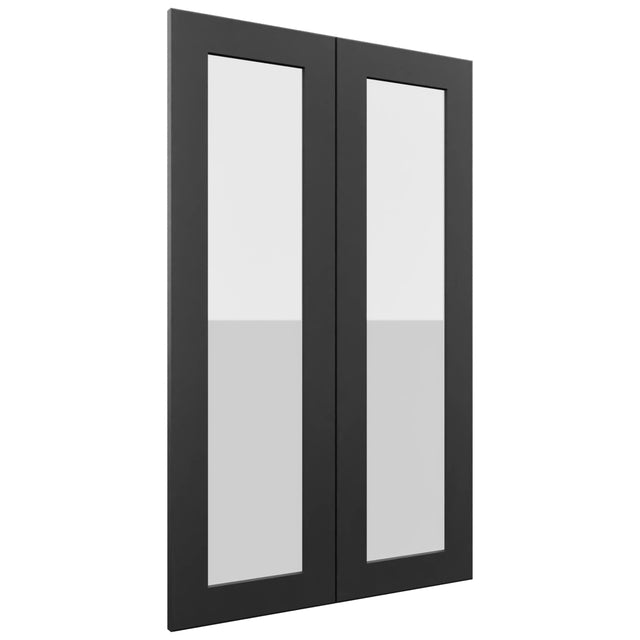 Fabuwood Galaxy Pitch Black DS GDW2439 Wall Glass Door, Front View