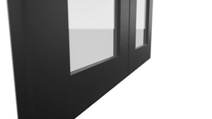 Fabuwood Galaxy Pitch Black DS GDW2439 Wall Glass Door, Detail View