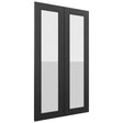 Fabuwood Galaxy Pitch Black DS GDW2442 Wall Glass Door, Front View