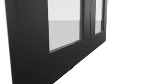 Fabuwood Galaxy Pitch Black DS GDW2442 Wall Glass Door, Detail View