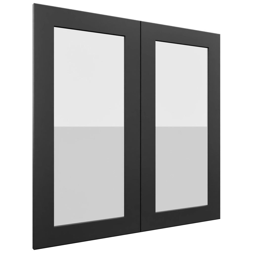 Fabuwood Galaxy Pitch Black DS GDW3030 Wall Glass Door, Front View