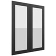 Fabuwood Galaxy Pitch Black DS GDW3039 Wall Glass Door, Front View