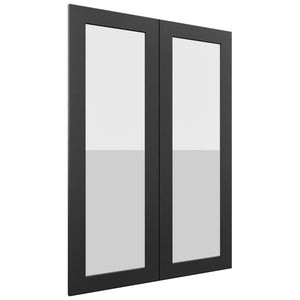 Fabuwood Galaxy Pitch Black DS GDW3042 Wall Glass Door, Front View