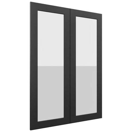 Fabuwood Galaxy Pitch Black DS GDW3042 Wall Glass Door, Front View