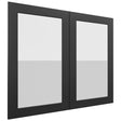 Fabuwood Galaxy Pitch Black DS GDW3630 Wall Glass Door, Front View