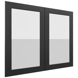 Fabuwood Galaxy Pitch Black DS GDW3630 Wall Glass Door, Front View