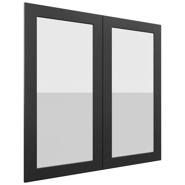 Fabuwood Galaxy Pitch Black DS GDW3636 Wall Glass Door, Front View