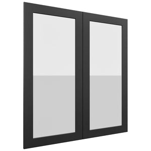 Fabuwood Galaxy Pitch Black DS GDW3639 Wall Glass Door, Front View