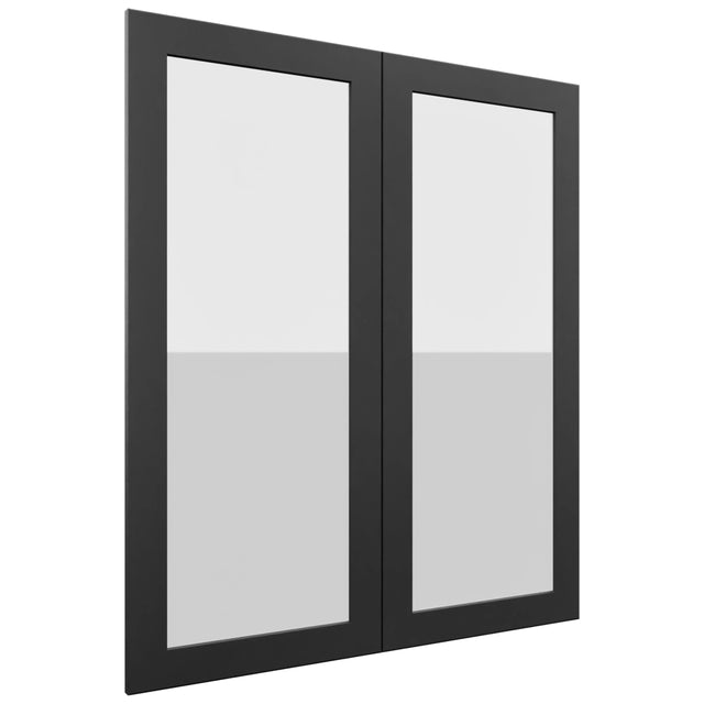 Fabuwood Galaxy Pitch Black DS GDW3642 Wall Glass Door, Front View