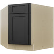 Fabuwood Galaxy Pitch Black DSB36 Base Corner Diagonal Sink Cabinet, Front View