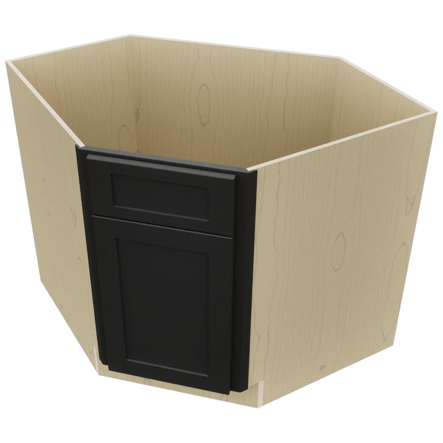 Fabuwood Galaxy Pitch Black DSB36 Base Corner Diagonal Sink Cabinet, Top View