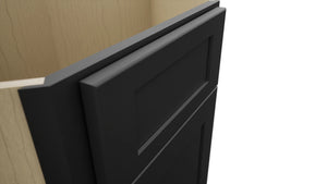 Fabuwood Galaxy Pitch Black DSB36 Base Corner Diagonal Sink Cabinet, Detail View