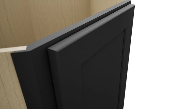 Fabuwood Galaxy Pitch Black DSB36FD Base Corner Diagonal Sink Cabinet, Detail View