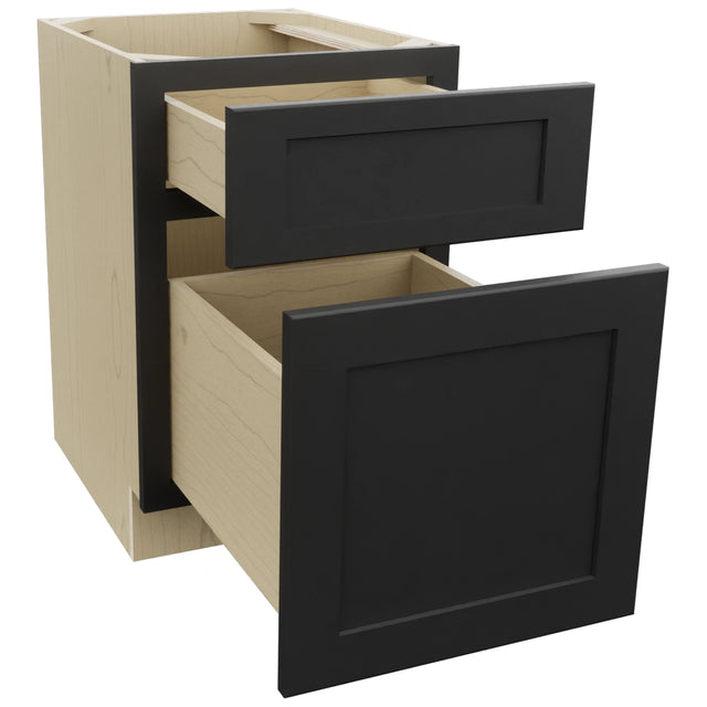 Fabuwood Galaxy Pitch Black FD18 Vanity Desk, Open View